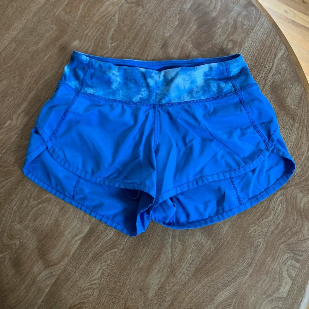 Lululemon Speed Up Shorts 2.5 with Tie Dye Waist